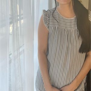 Ann Taylor LOFT blouse tank top, black and white